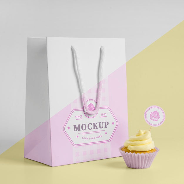 Delicious Cupcake Mockup Psd
