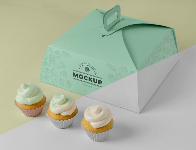 Delicious Cupcake Mockup Psd