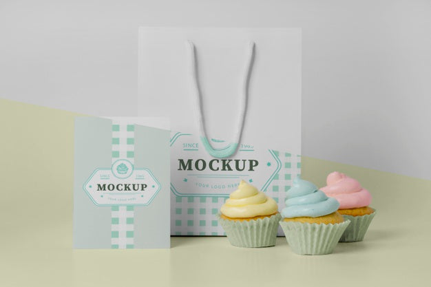 Delicious Cupcake Mockup Psd