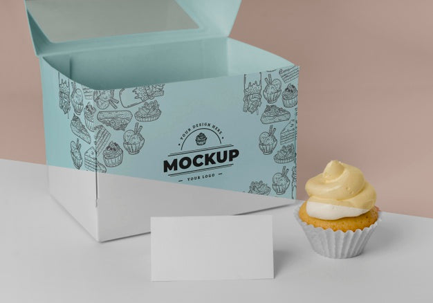 Delicious Cupcake Mockup Psd
