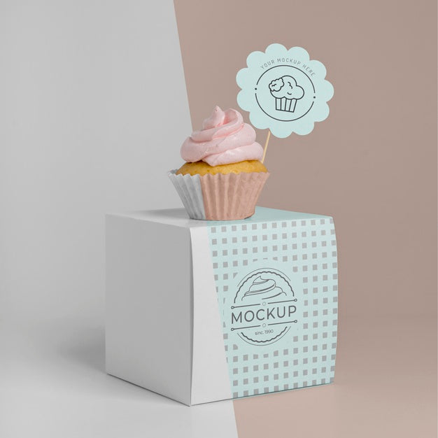 Delicious Cupcake Mockup Psd