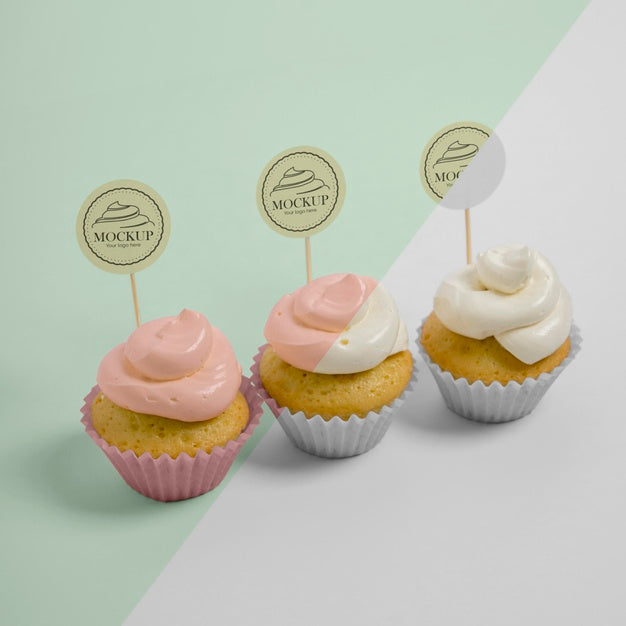 Delicious Cupcake Mockup Psd