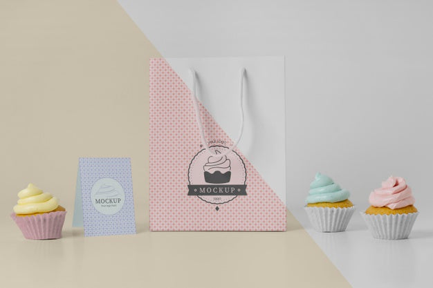 Delicious Cupcake Mockup Psd