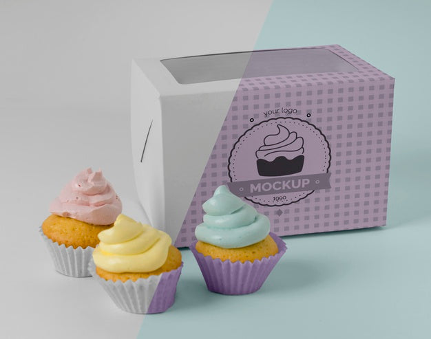 Delicious Cupcake Mockup Psd