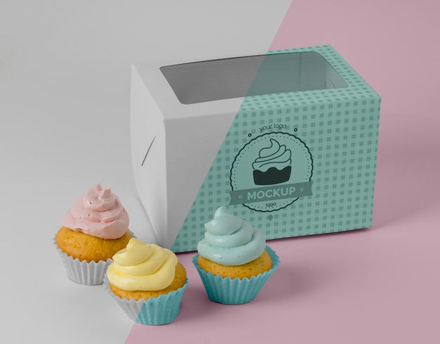 Delicious Cupcake Mockup Psd