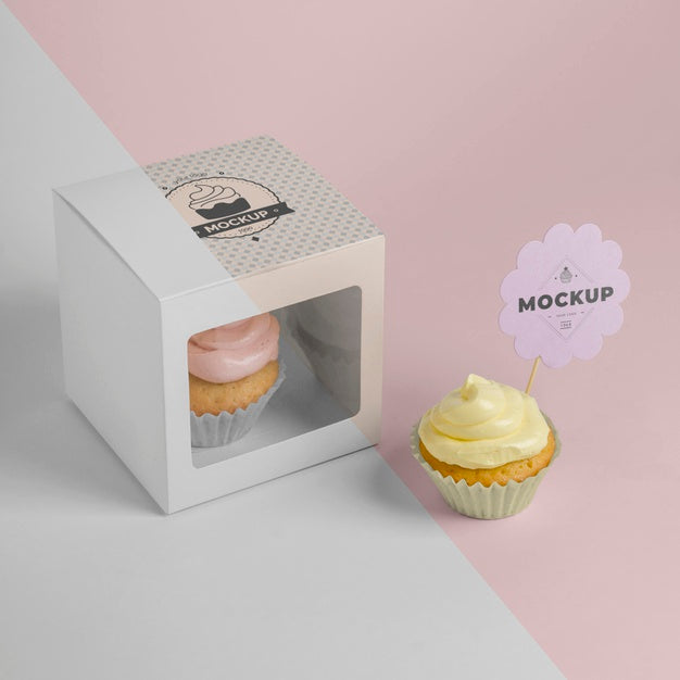 Delicious Cupcake Mockup Psd