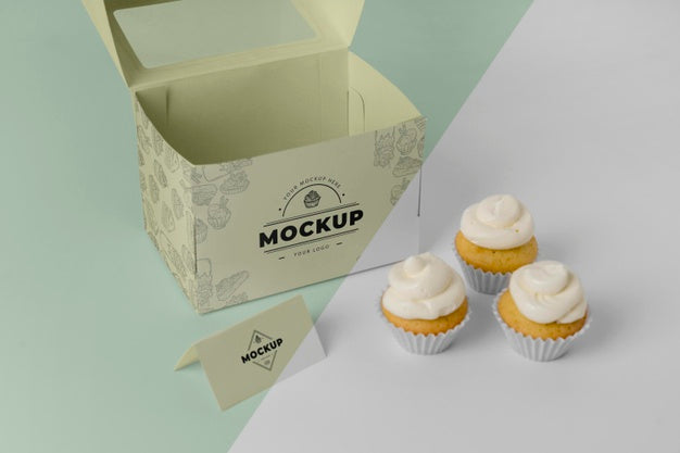 Delicious Cupcake Mockup Psd