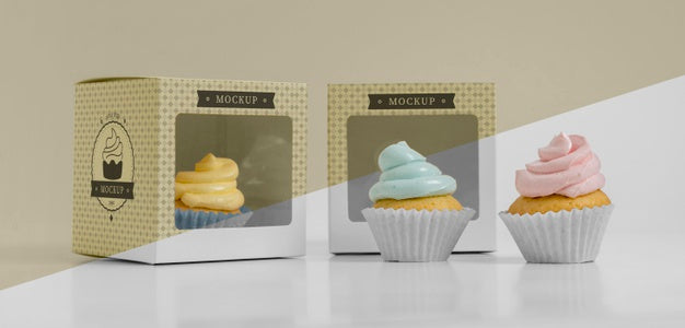 Delicious Cupcake Mockup Psd