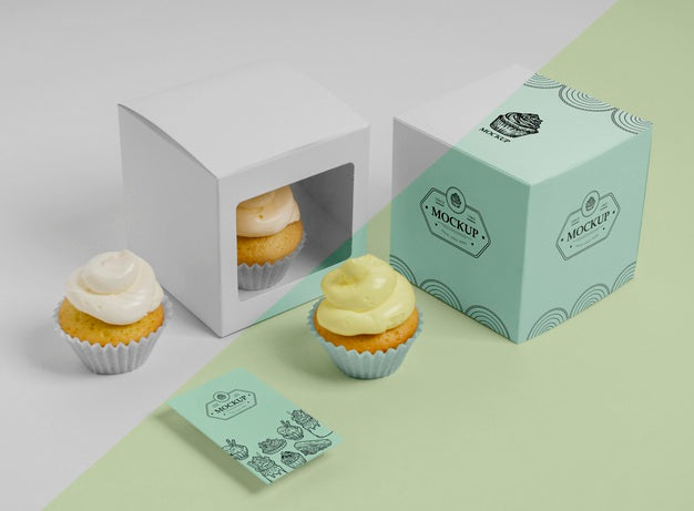 Delicious Cupcake Mockup Psd