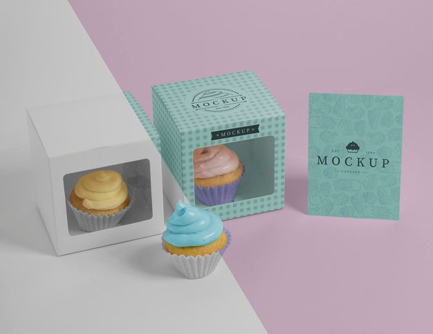 Delicious Cupcake Mockup Psd