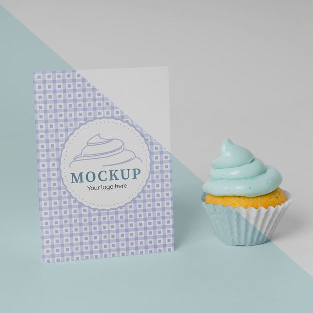 Delicious Cupcake Mockup Psd
