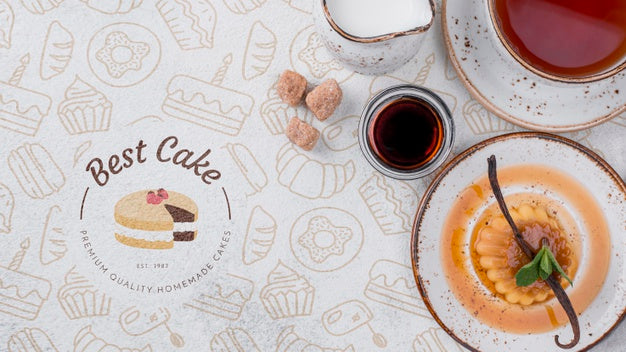 Delicious Dessert Concept Mock-Up Psd