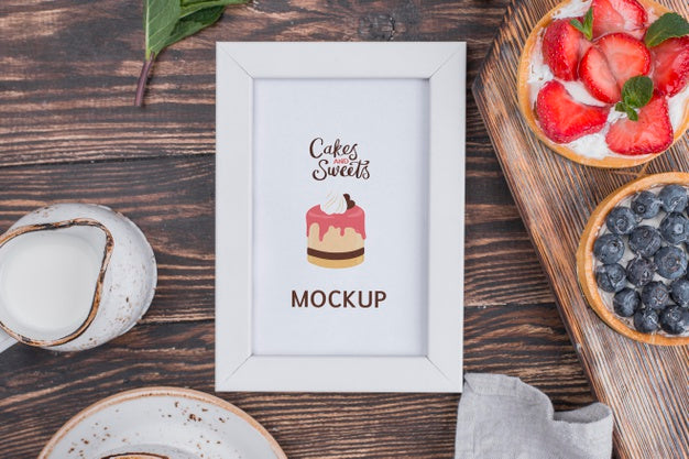 Delicious Dessert Concept Mock-Up Psd