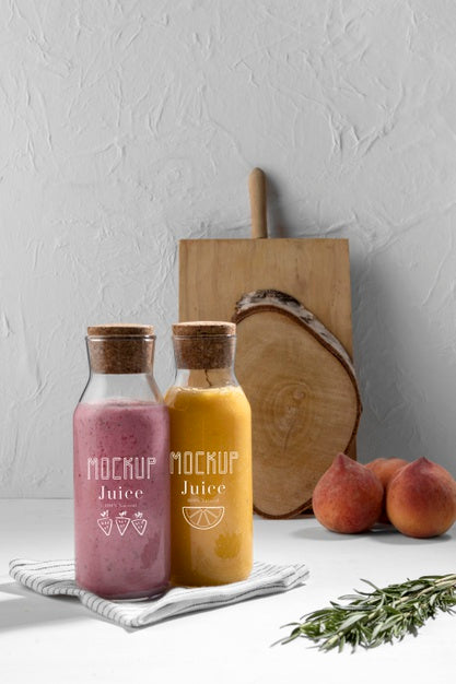 Delicious Detox Juice Concept Mock-Up Psd