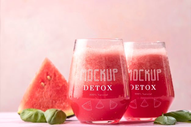 Delicious Detox Juice Concept Mock-Up Psd