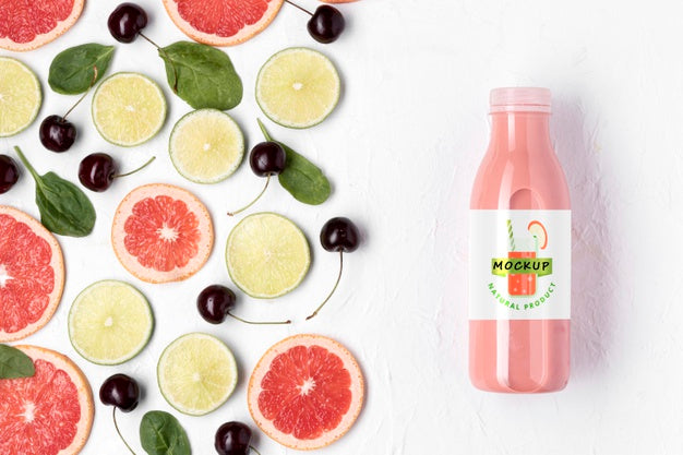 Delicious Detox Juice Concept Mock-Up Psd