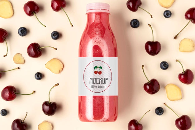 Delicious Detox Juice Concept Mock-Up Psd