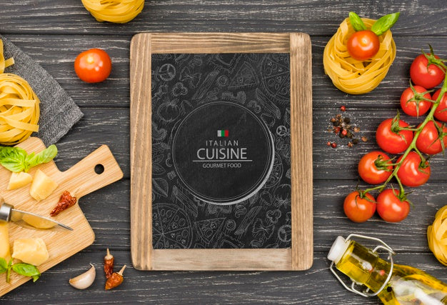 Delicious Food Italian Cuisine Concept Psd