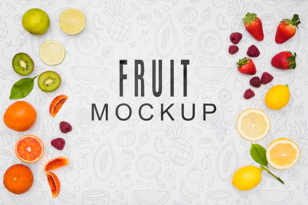 Delicious Fruit Concept Mock-Up Psd