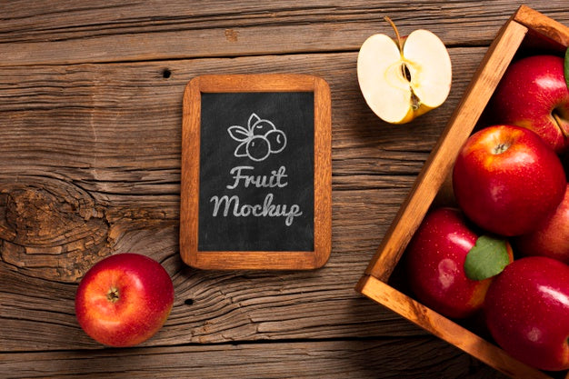 Delicious Fruits Concept Mock-Up Psd