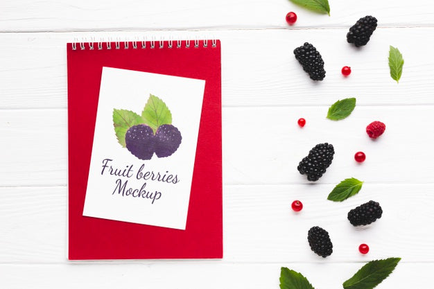 Delicious Fruits Concept Mock-Up Psd