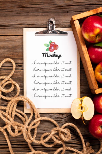 Delicious Fruits Concept Mock-Up Psd