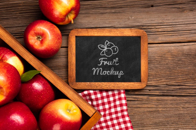 Delicious Fruits Concept Mock-Up Psd