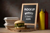 Delicious Hamburger Concept Mock-Up Psd