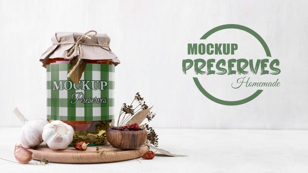 Delicious Homemade Preserves Concept Mock-Up Psd