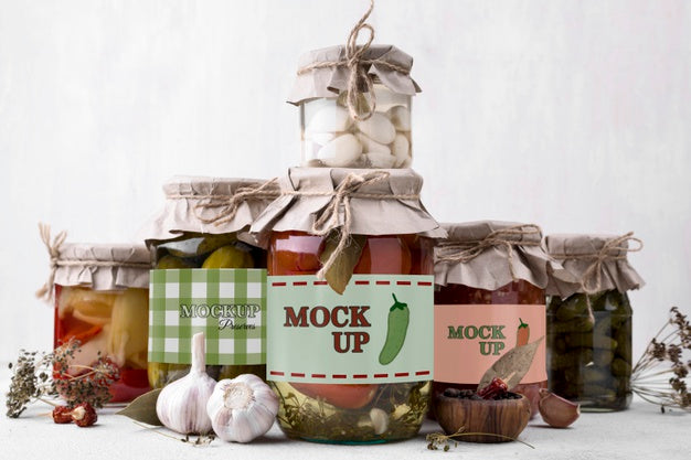 Delicious Homemade Preserves Concept Mock-Up Psd
