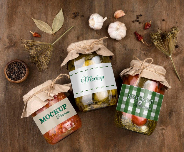 Delicious Homemade Preserves Concept Mock-Up Psd