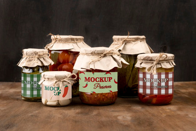 Delicious Homemade Preserves Concept Mock-Up Psd