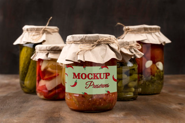 Delicious Homemade Preserves Concept Mock-Up Psd