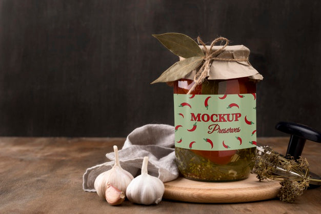 Delicious Homemade Preserves Concept Mock-Up Psd