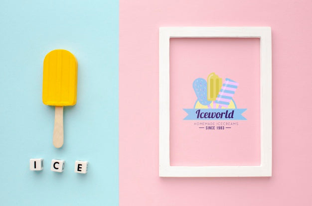 Delicious Ice Cream Concept Mock-Up Psd