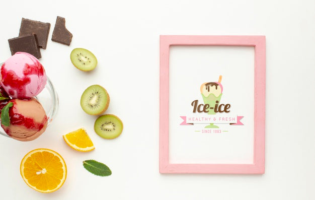 Delicious Ice Cream Concept Mock-Up Psd