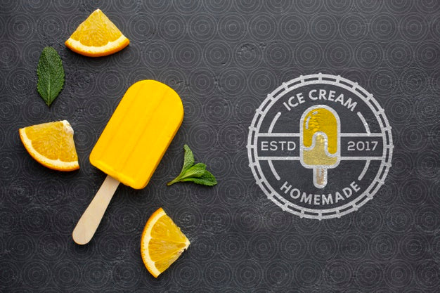 Delicious Ice Cream Concept Mock-Up Psd