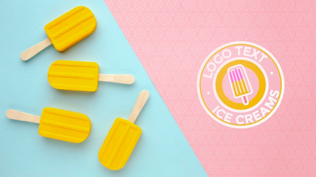 Delicious Ice Cream Concept Mock-Up Psd