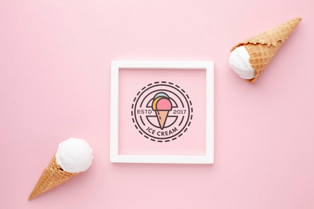 Delicious Ice Cream Concept Mock-Up Psd