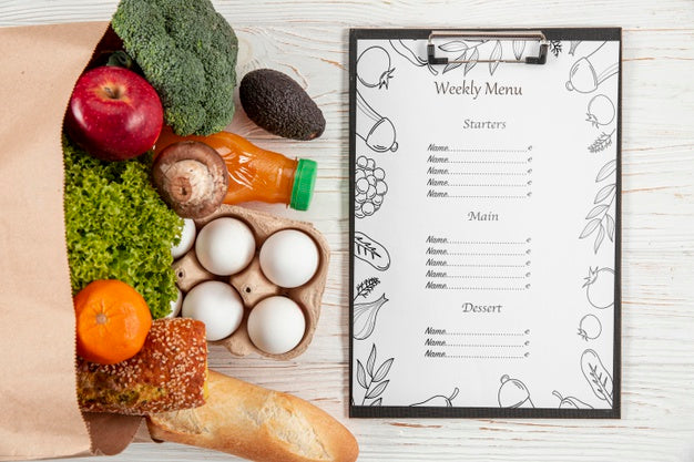 Delicious Menu Concept Mock-Up Psd