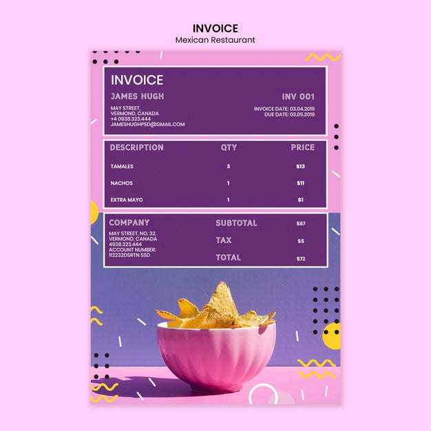 Delicious Mexican Food Nachos Bowl Psd