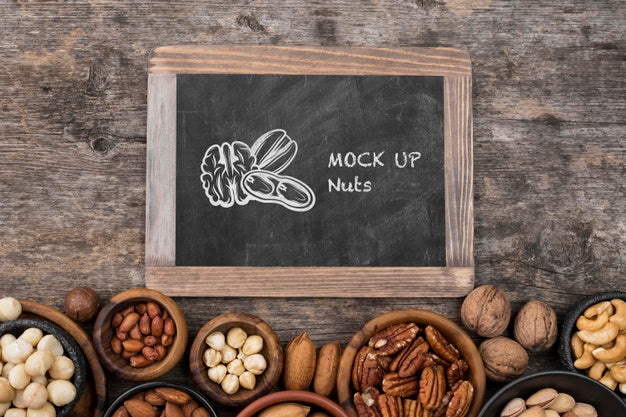 Delicious Nuts Concept Mock-Up Psd