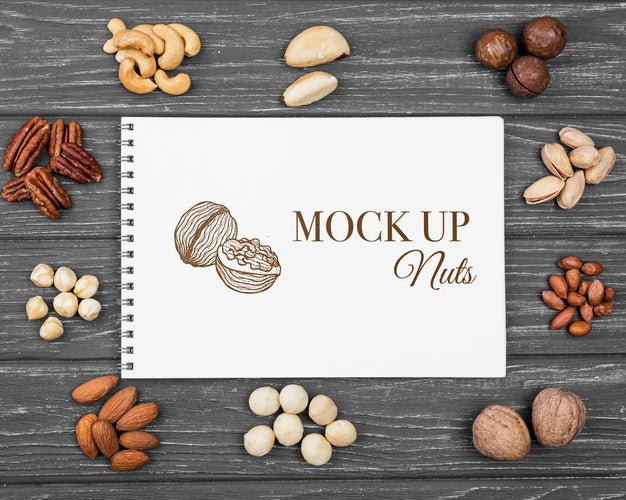 Delicious Nuts Concept Mock-Up Psd