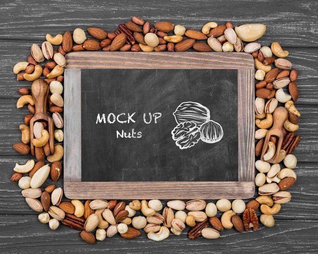 Delicious Nuts Concept Mock-Up Psd