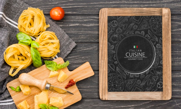 Delicious Pasta Italian Cuisine Concept Psd