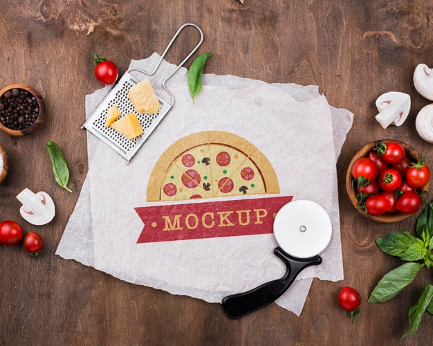 Delicious Pizza Concept Mock-Up Psd