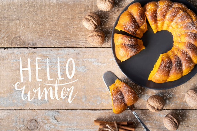 Delicious Sliced Cake On Plate Psd