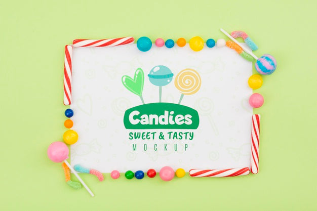 Delicious Sweets Concept Mock-Up Psd