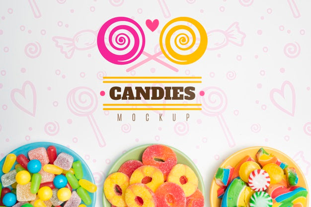 Delicious Sweets Concept Mock-Up Psd