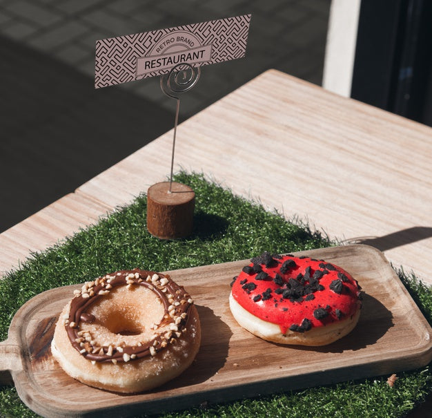 Delicious Sweets On Artificial Grass Indoors Psd